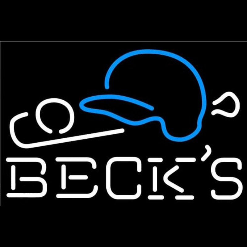 Becks Baseball Beer Neon Skilt