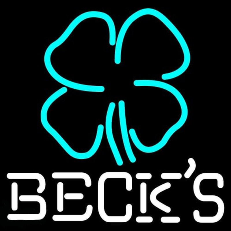 Becks Clover Beer Neon Skilt