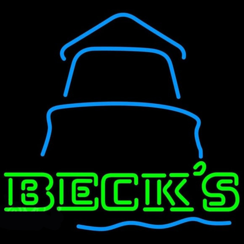 Becks Day Light House Beer Sign Neon Skilt