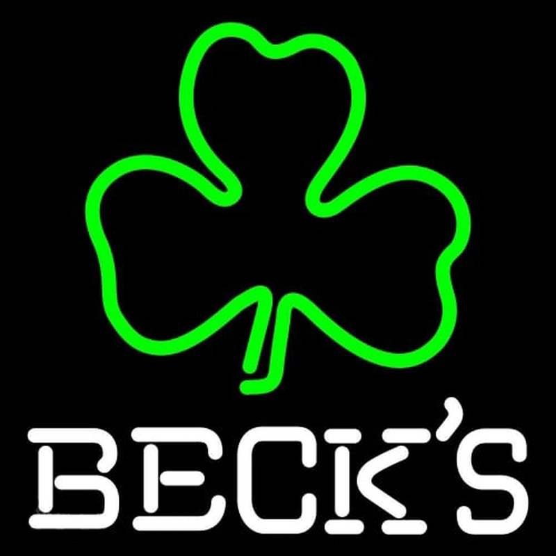 Becks Green Clover Beer Neon Skilt