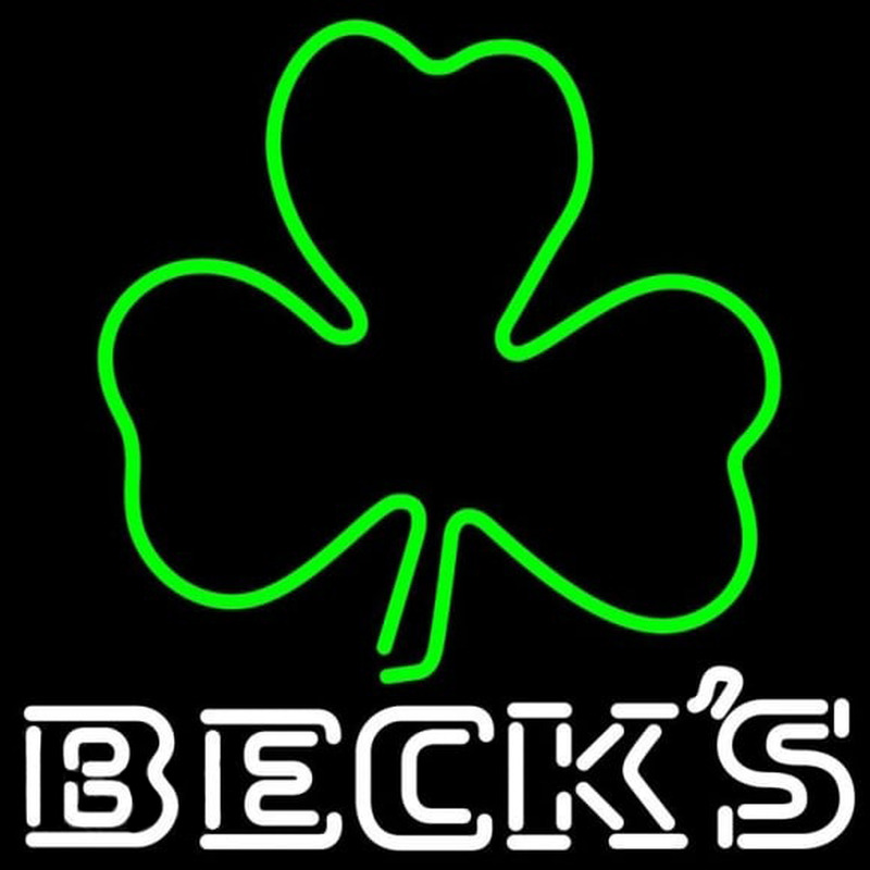 Becks Green Clover Beer Sign Neon Skilt