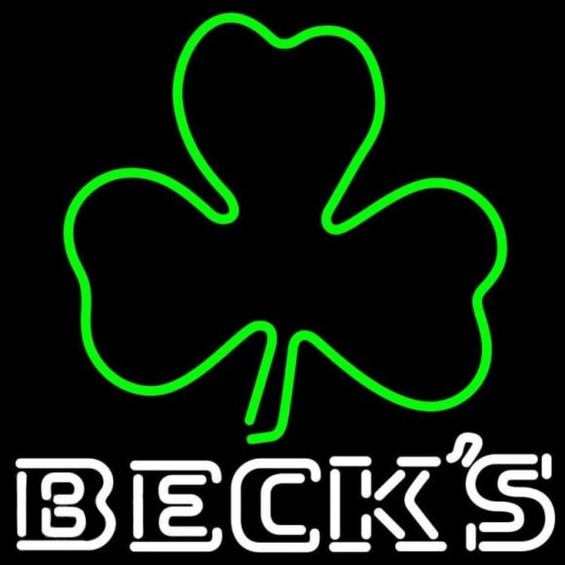 Becks Green Clover Beer Sign Neon Skilt