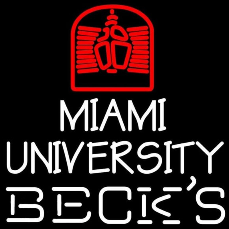 Becks Miami University Beer Sign Neon Skilt