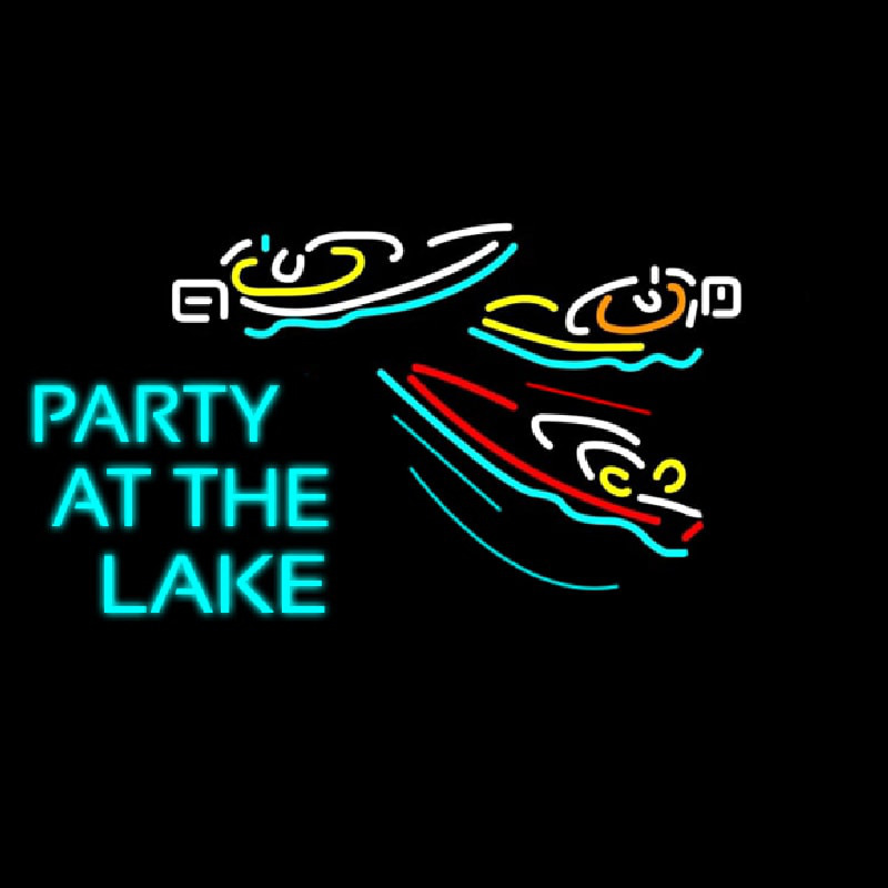 Beer Party At The Lake Neon Skilt