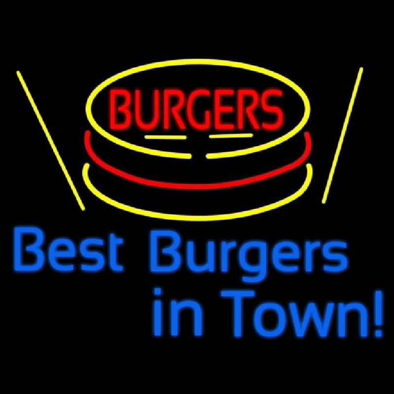 Best Burgers Intown Neon Skilt