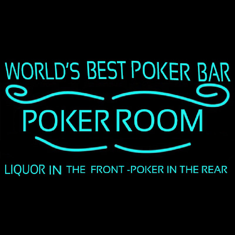 Best Poker Room Liquor Bar Beer Neon Skilt
