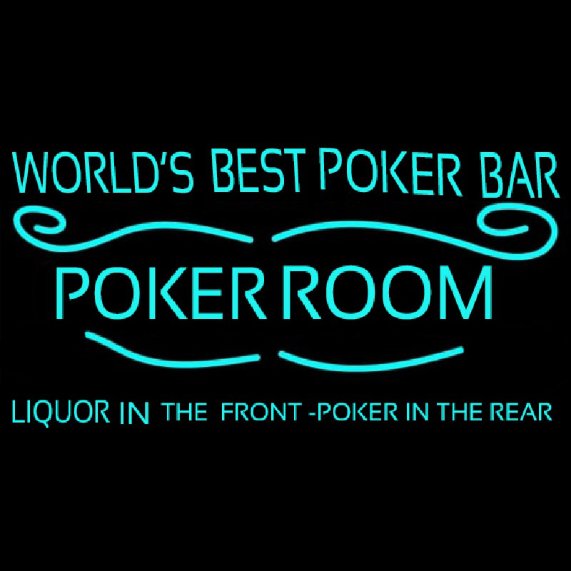 Best Poker Room Liquor Bar Beer Neon Skilt