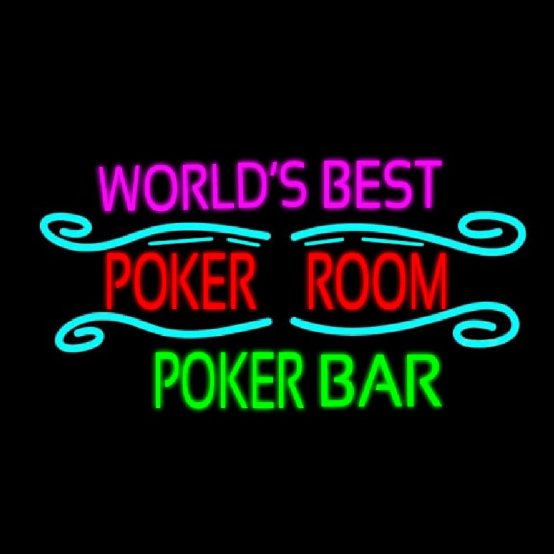 Best Poker Room Liquor Bar Beer Neon Skilt