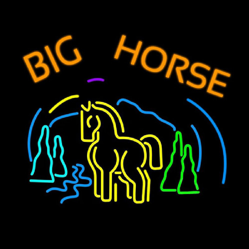 Big Horse Neon Skilt