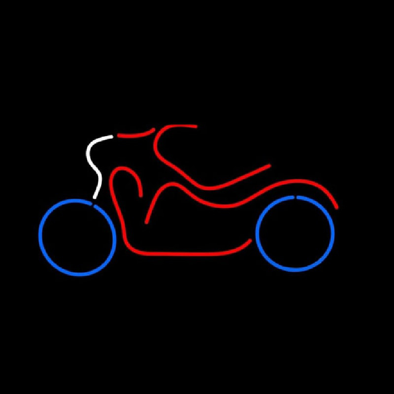 Bike Logo In Red Neon Skilt