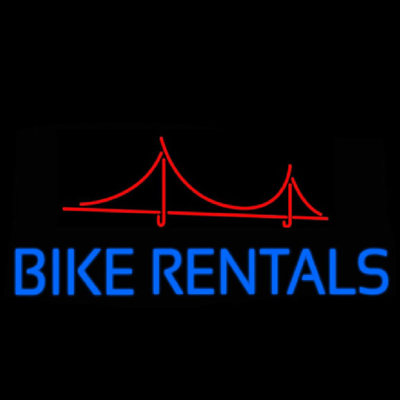 Bike Rentals Neon Skilt