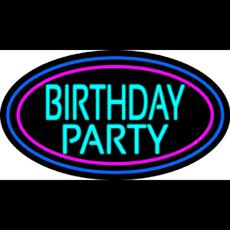 Birthday Party Neon Skilt