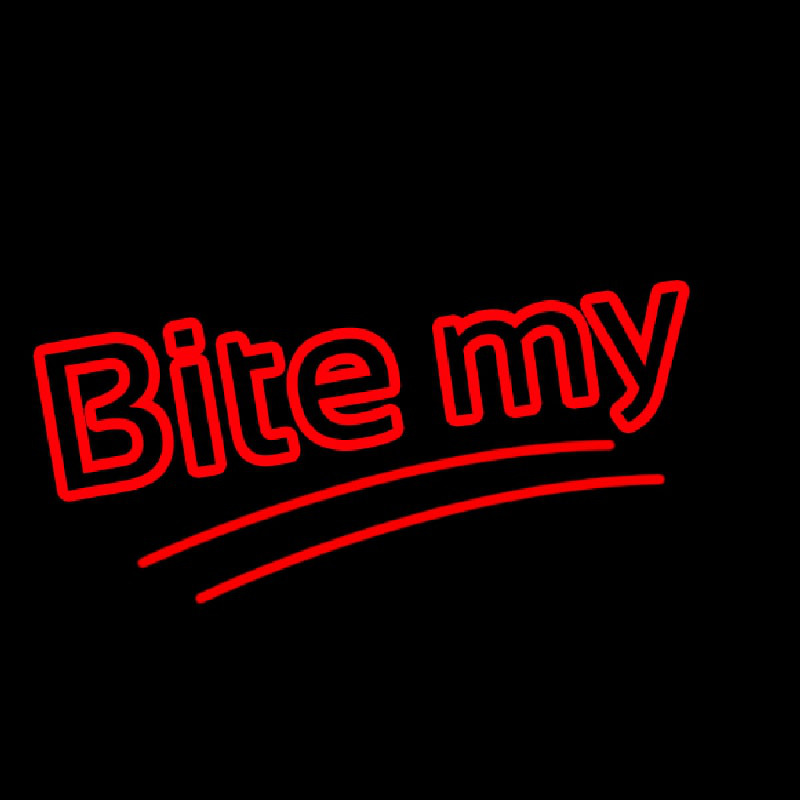 Bite My Neon Skilt