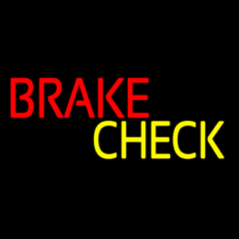 Block Brake Check Neon Skilt