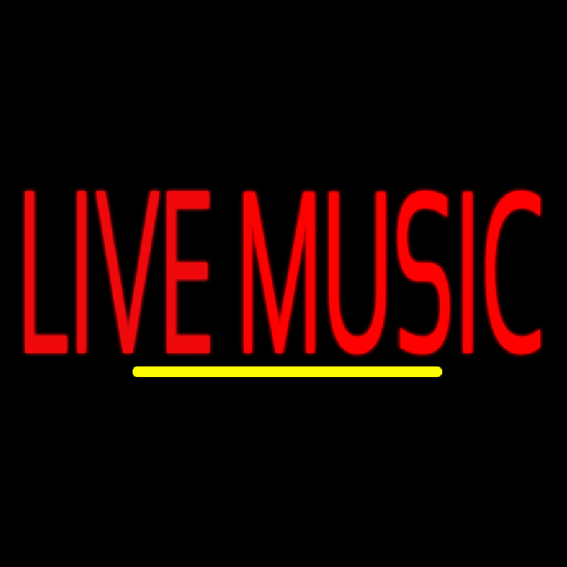 Block Live Music Red 1 Neon Skilt