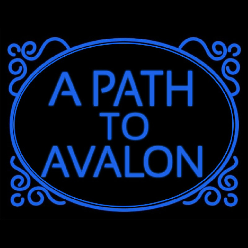 Blue A Path To Avalon Neon Skilt