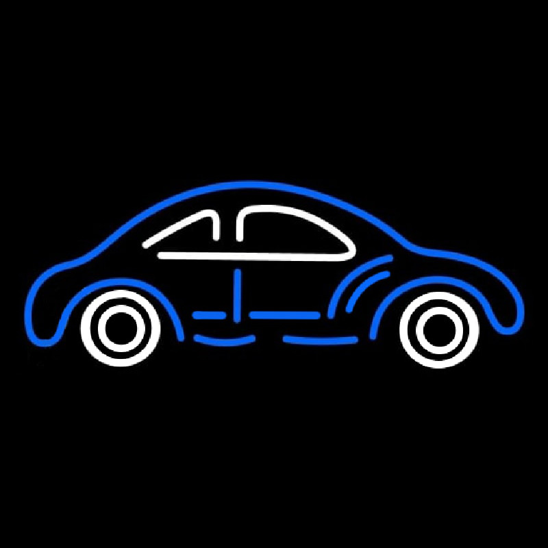Blue And White Car Logo Neon Skilt
