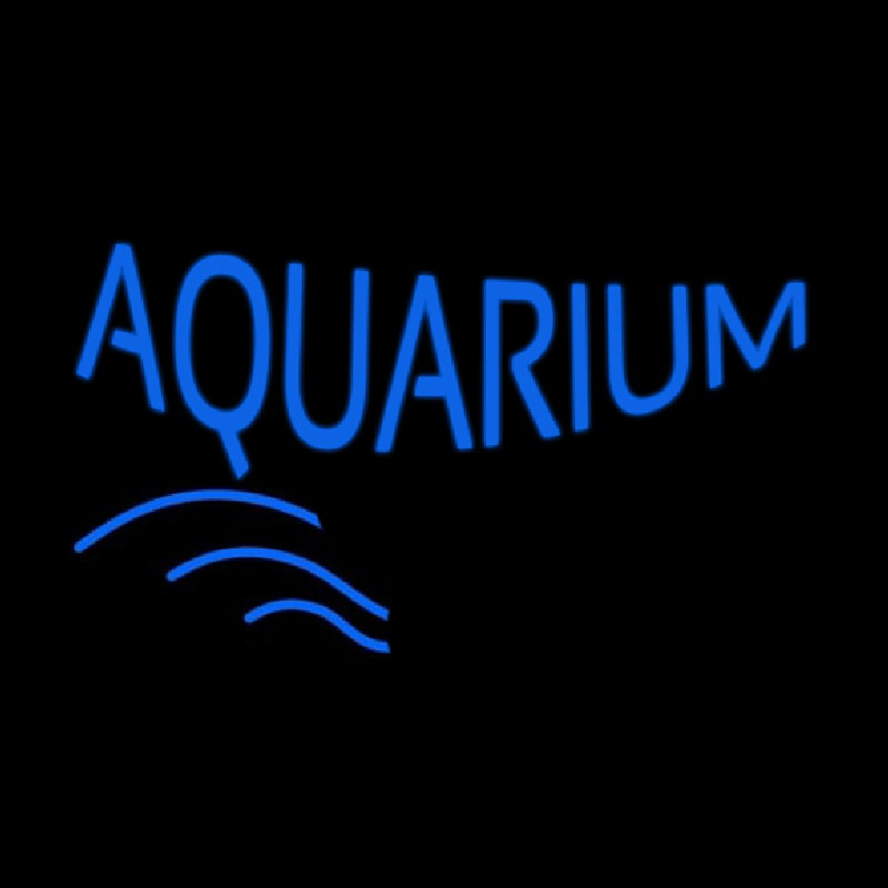 Blue Aquarium Block Neon Skilt