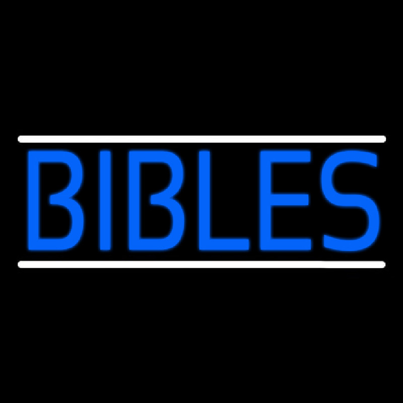 Blue Bibles Neon Skilt