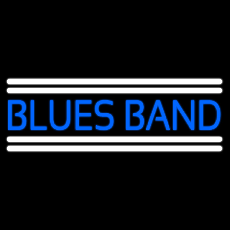 Blue Blues Band Neon Skilt