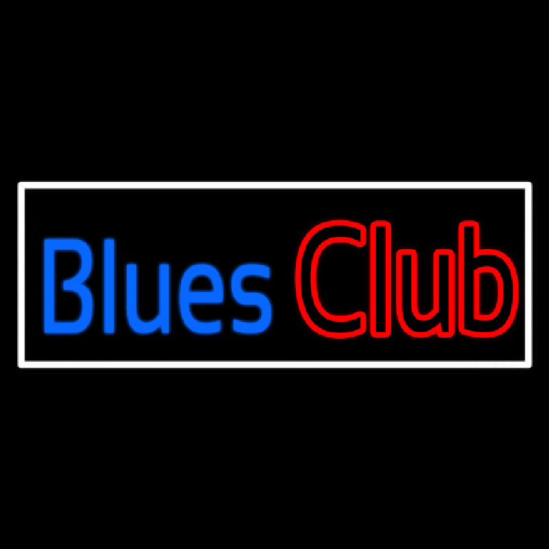 Blue Blues Red Club Neon Skilt