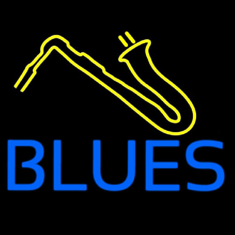 Blue Blues Yellow Sa ophone Neon Skilt