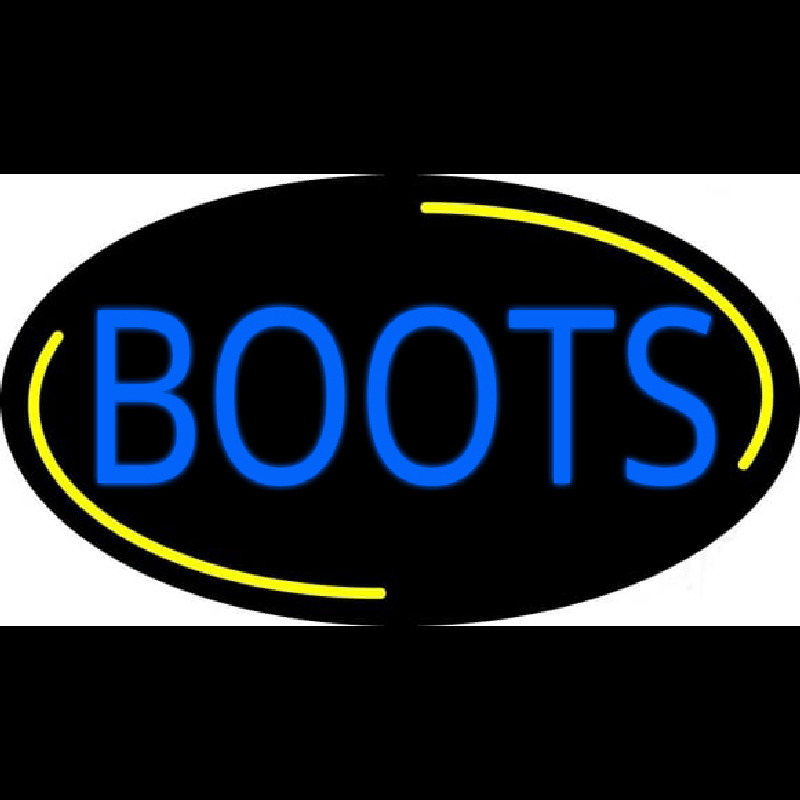 Blue Boots Neon Skilt