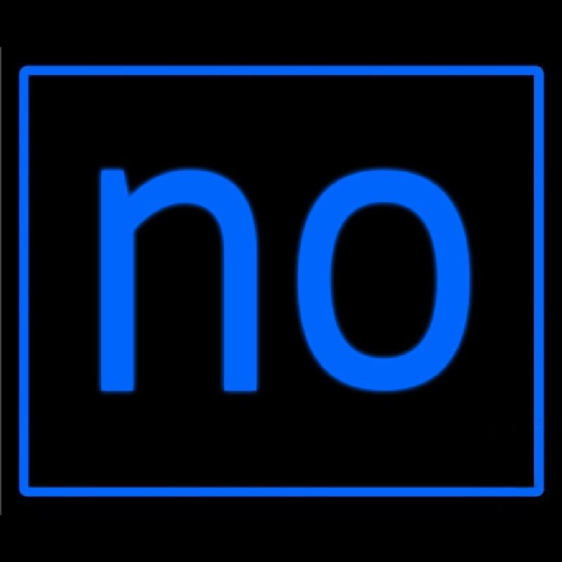 Blue Border No Neon Skilt