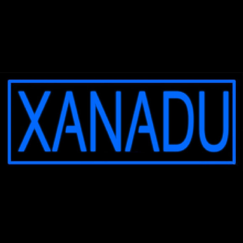 Blue Border Xanadu Neon Skilt