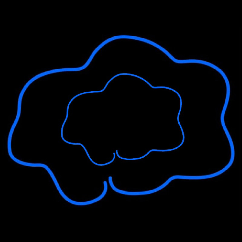 Blue Cloud Neon Skilt