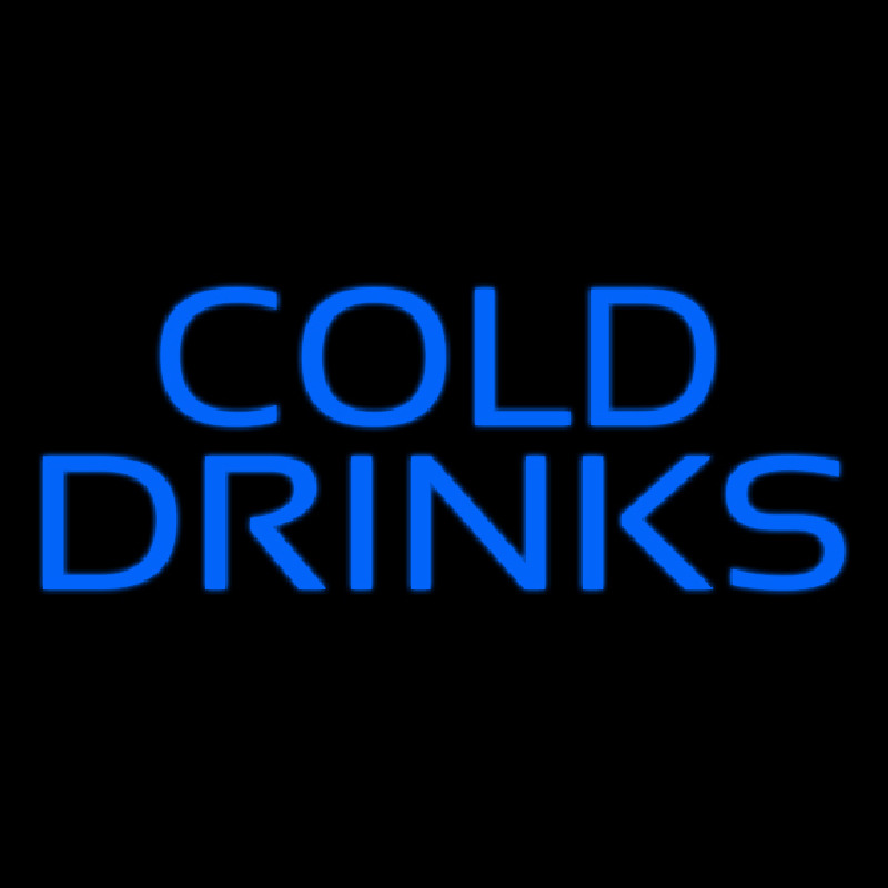 Blue Cold Drinks Neon Skilt