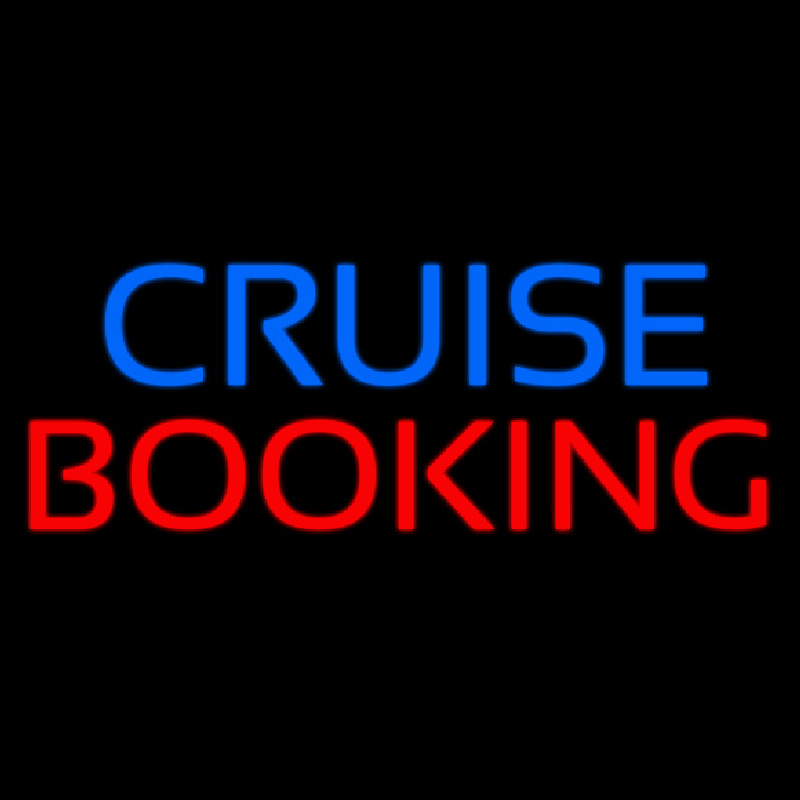 Blue Cruise Red Booking Neon Skilt
