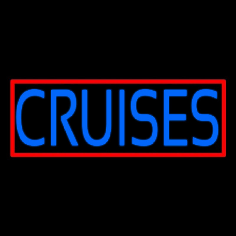Blue Cruises With Red Border Neon Skilt