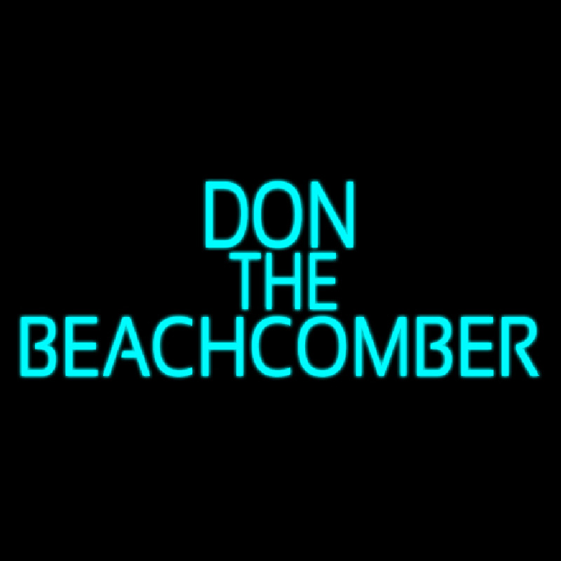 Blue Don The Beachcomber Tiki Bar Neon Skilt