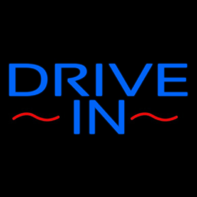 Blue Drive In Neon Skilt