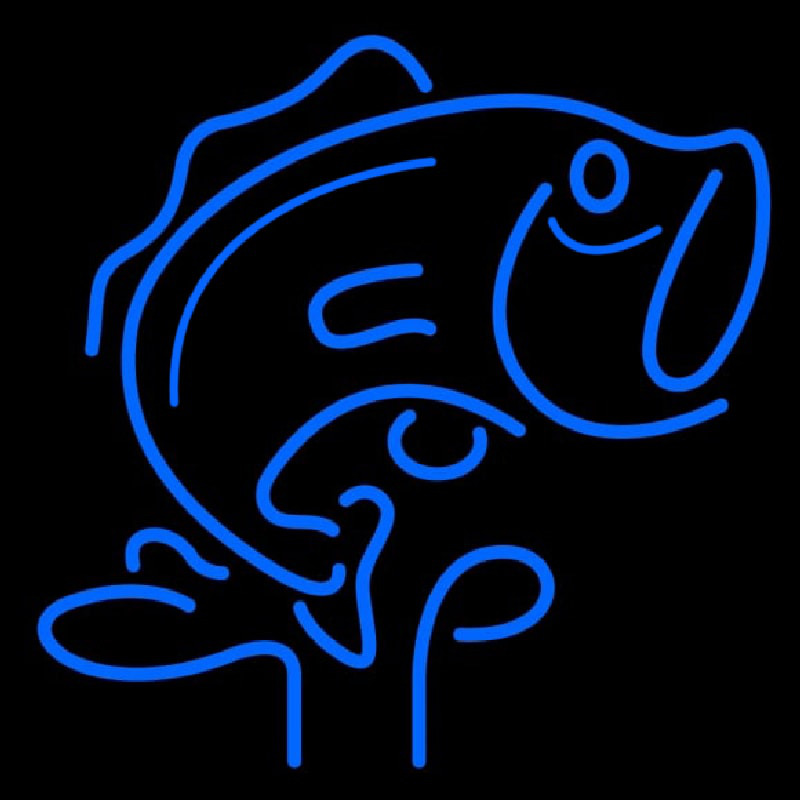 Blue Fish Neon Skilt