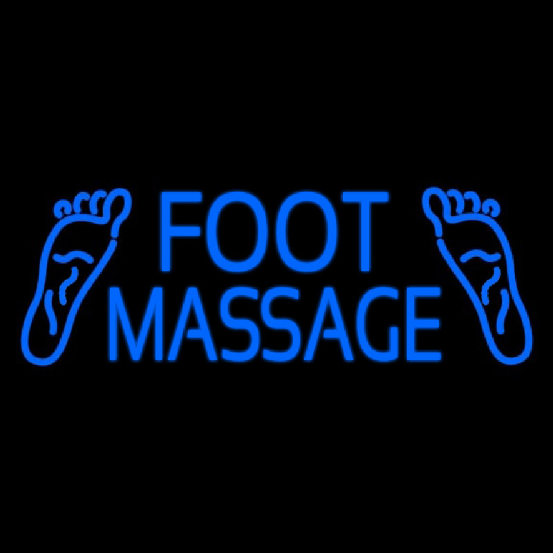 Blue Foot Massage Neon Skilt