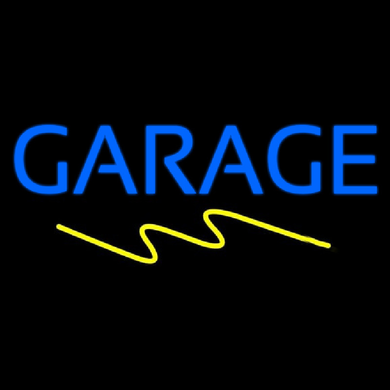 Blue Garage Neon Skilt