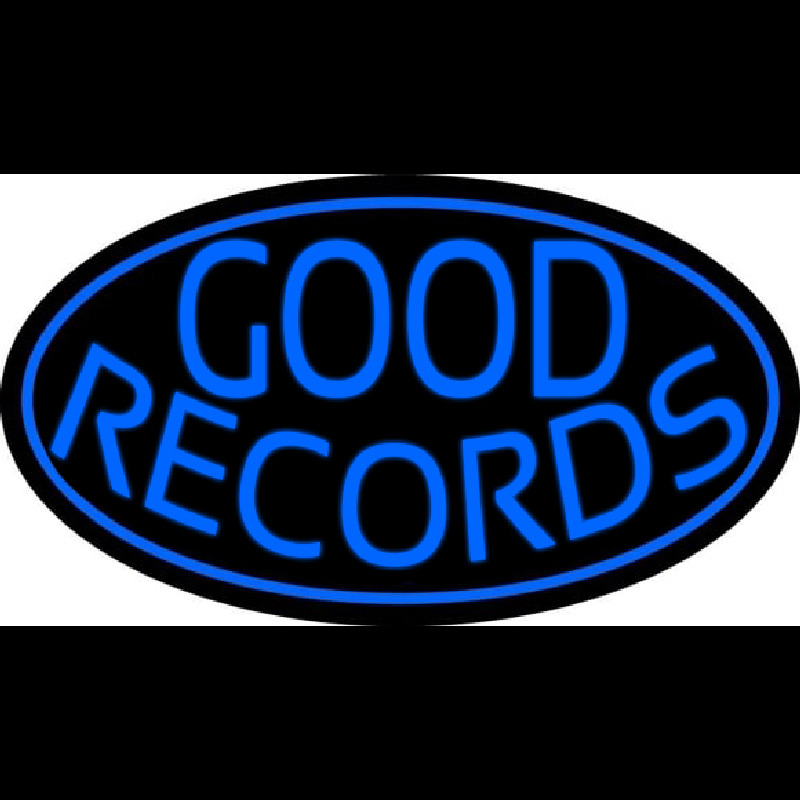 Blue Good Records Border Neon Skilt