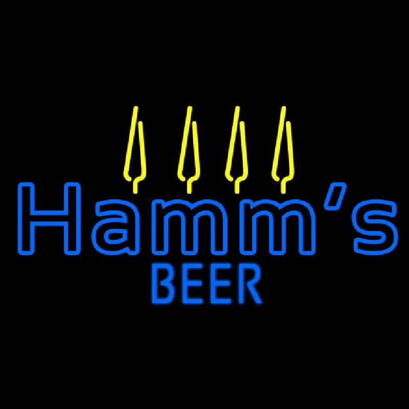 Blue Hamms Neon Skilt