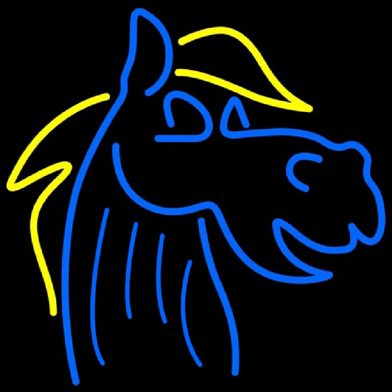 Blue Horse Logo Neon Skilt