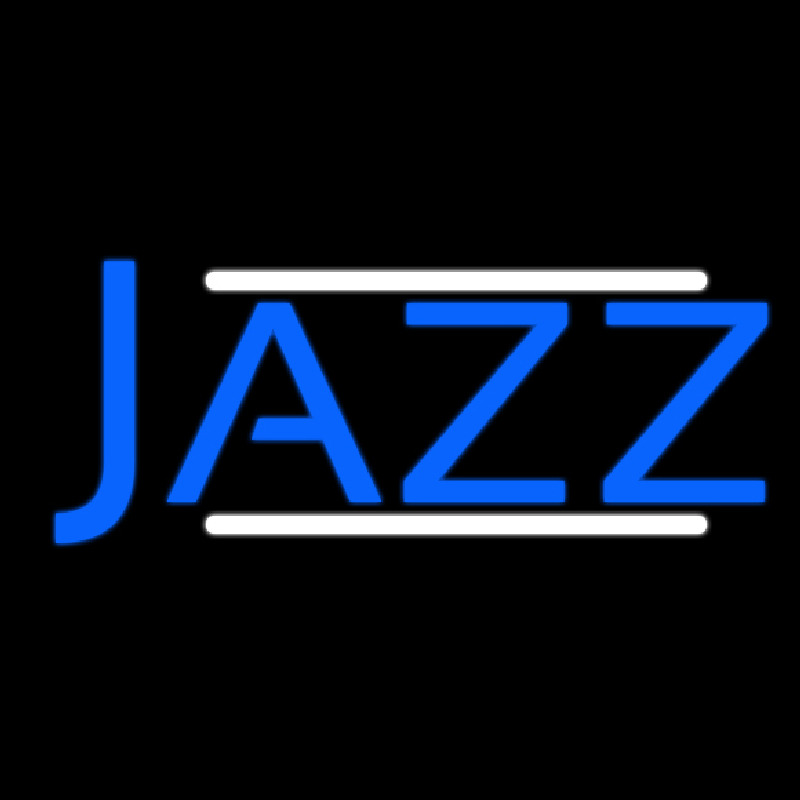 Blue Jazz Block Double Line Neon Skilt