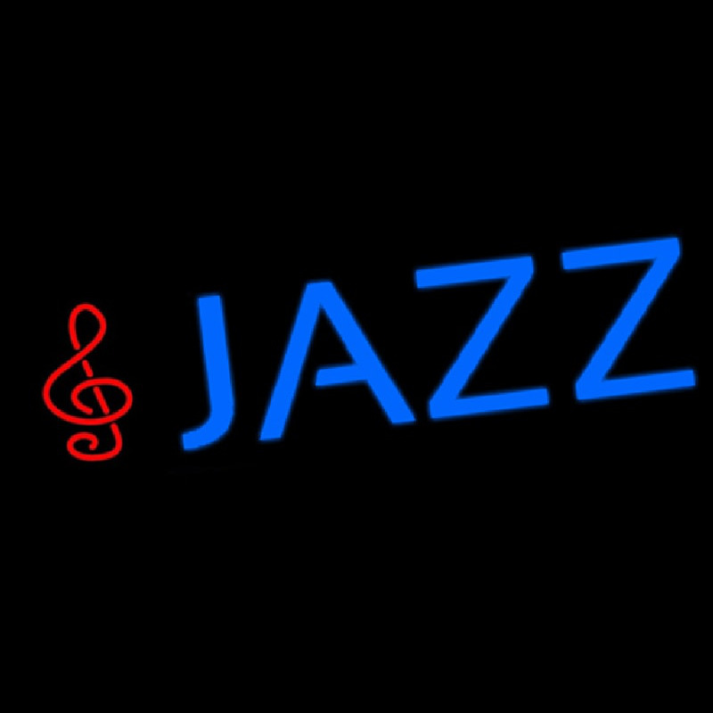Blue Jazz With Note Neon Skilt