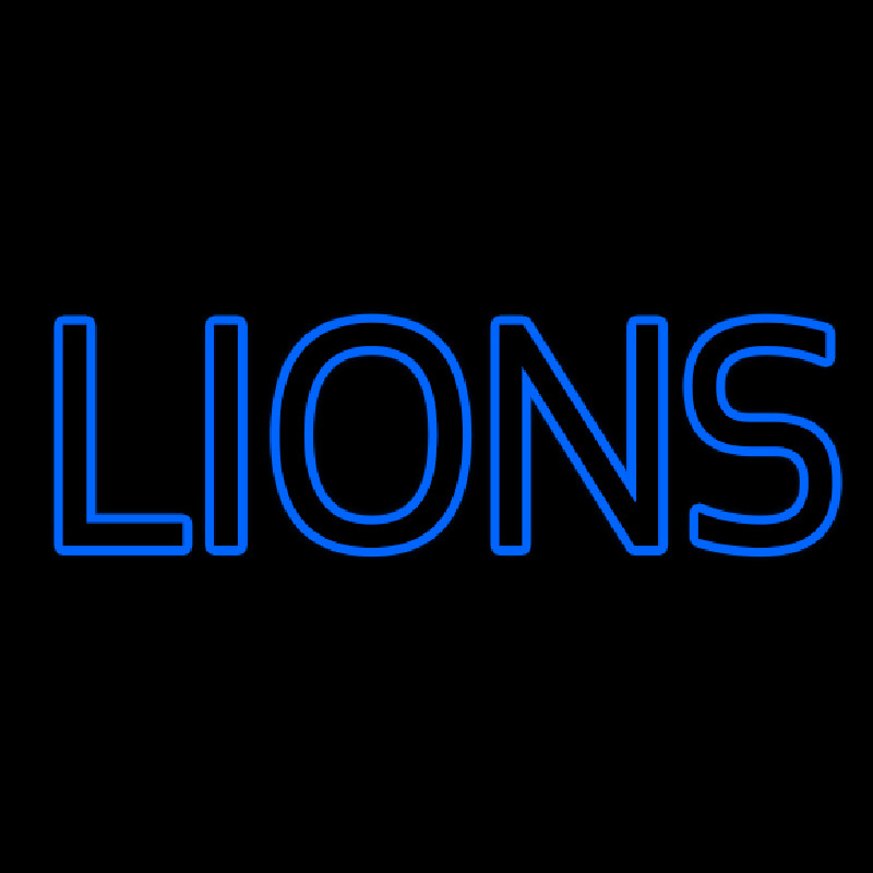 Blue Lions Neon Skilt