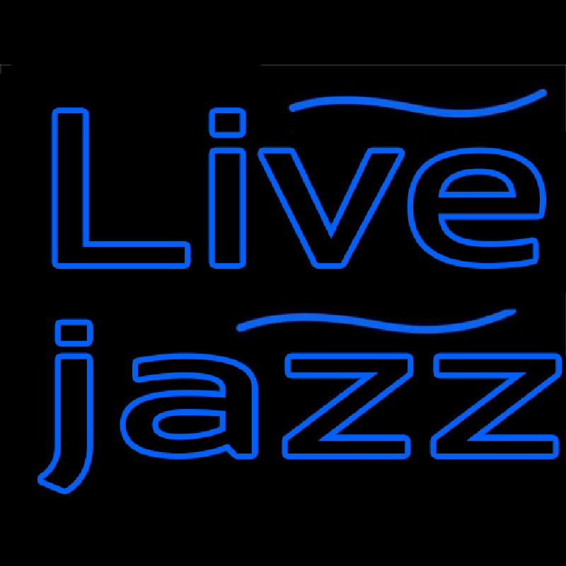 Blue Live Jazz 1 Neon Skilt
