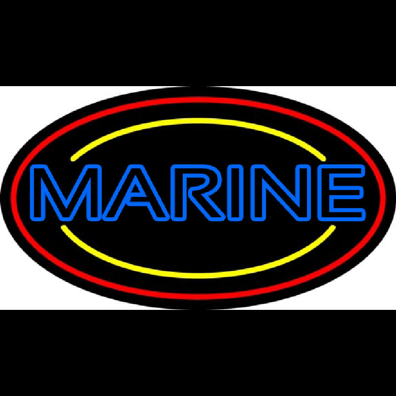 Blue Marine Neon Skilt