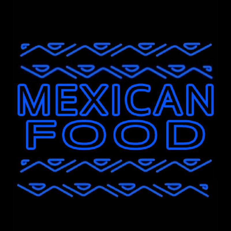 Blue Mexican Food Outdoor Neon Skilt