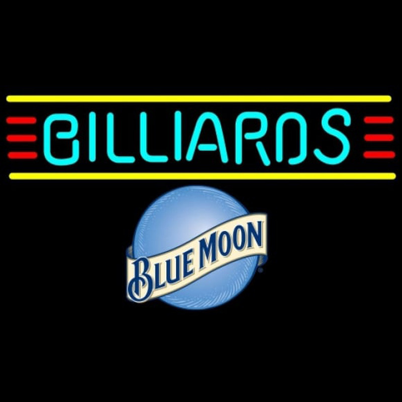 Blue Moon Billiards Te t Borders Pool Beer Sign Neon Skilt