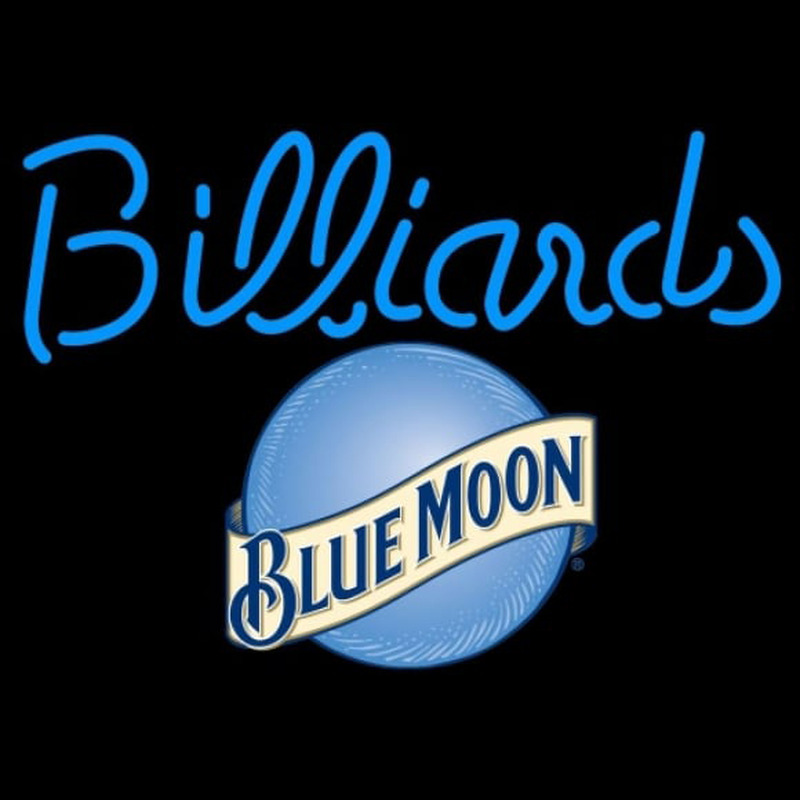Blue Moon Billiards Te t Pool Beer Sign Neon Skilt