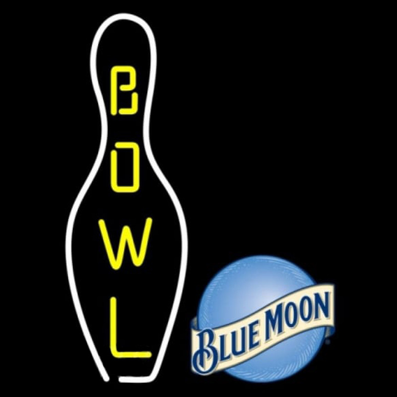 Blue Moon Bowling Beer Sign Neon Skilt